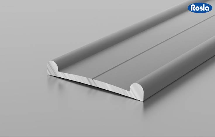 Алюминиевый профиль Росла F 1-05 анодированный 3 м (нижняя направляющая 2х полозная) 