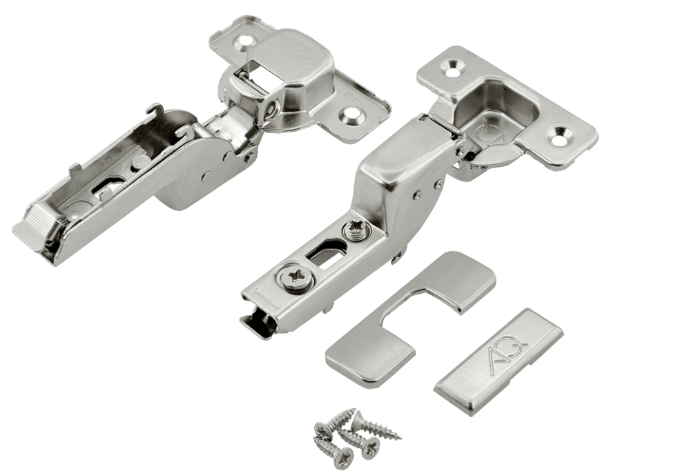 08.0191 Петля 110 гр. Вкладная AQ V2. clip-on Р2О б/пружины P2O никель без планки 