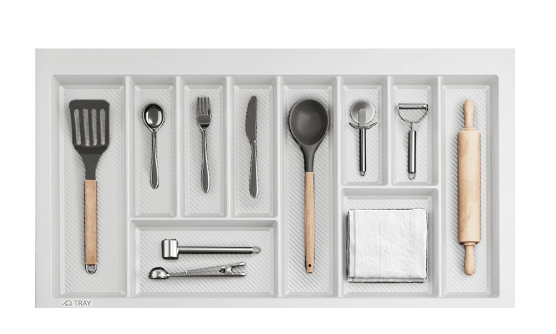 13.0081 Лоток для столовых приборов 900мм белый Tray 850х490мм AQ 