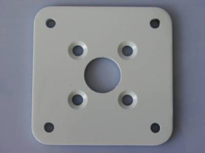 Пластина монтажно-соедин.100х100х4 полим. для трубы d=25 серый металлик REALL 