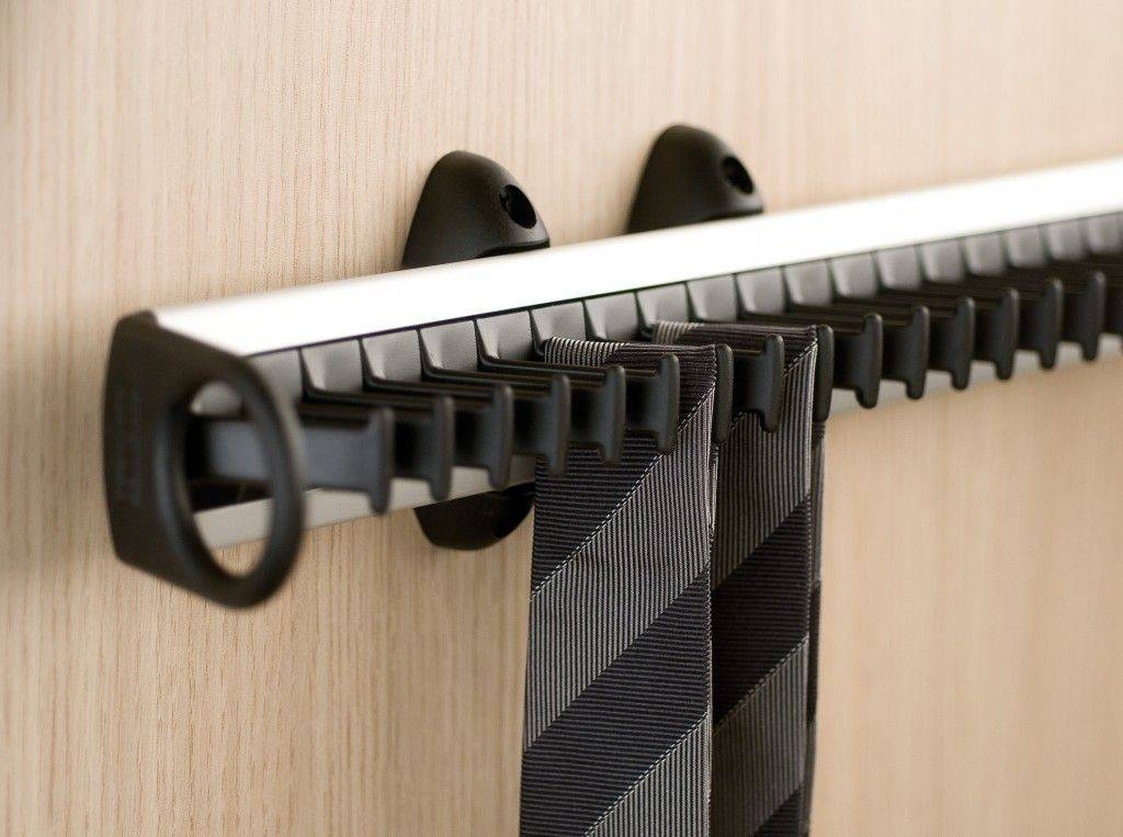 Держатель для галстуков выдвижной 450мм, алюм/сер ER016