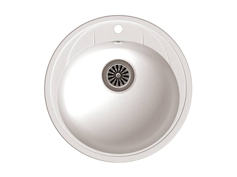 Мойка Elegant R45 Иней 484х484х195мм круглый 1 чаша Ewigstein E-R45 