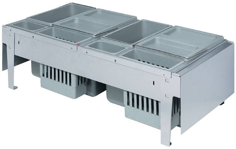 Система мусорных ведер 900 мм для вставки в направляющую систему 58 л. серый Hafele 502.03.209 