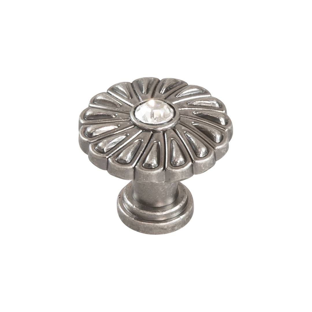 CRL31 BAZ Ручка кнопка Черненый старинный цинк Кристалл KERRON