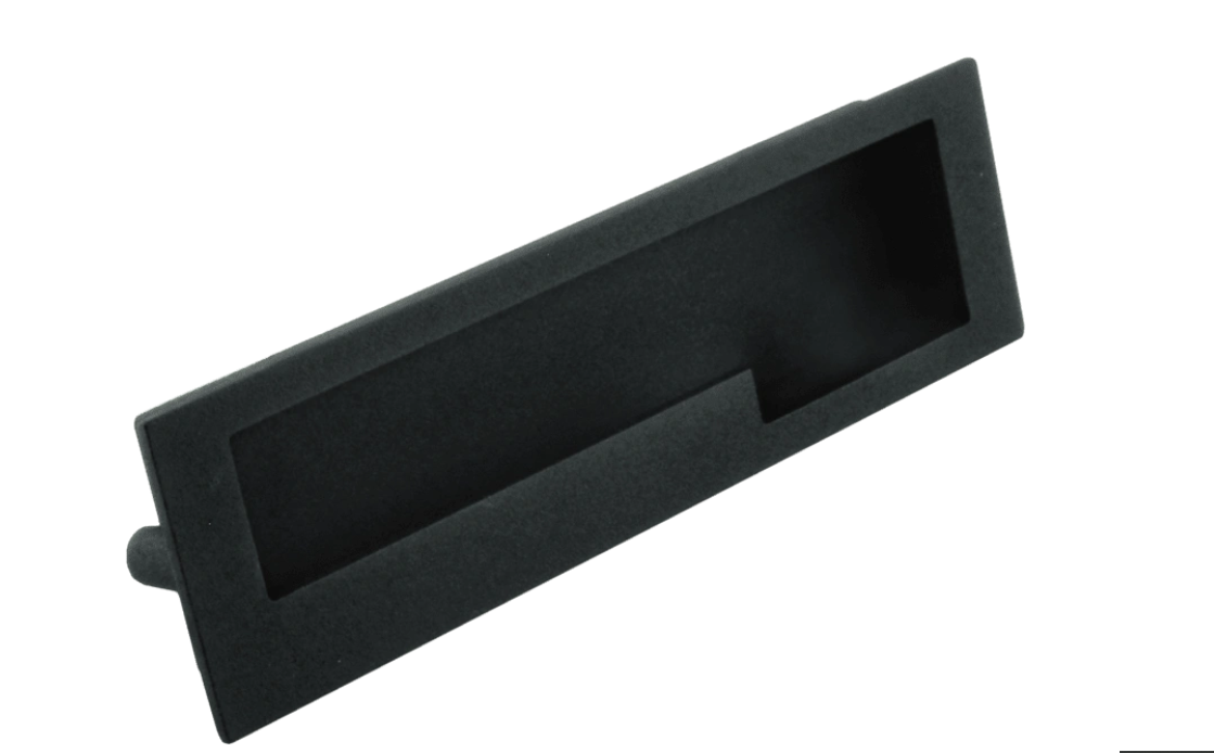 02.0312  Ручка врезная 128 мм Черный Металл AQ