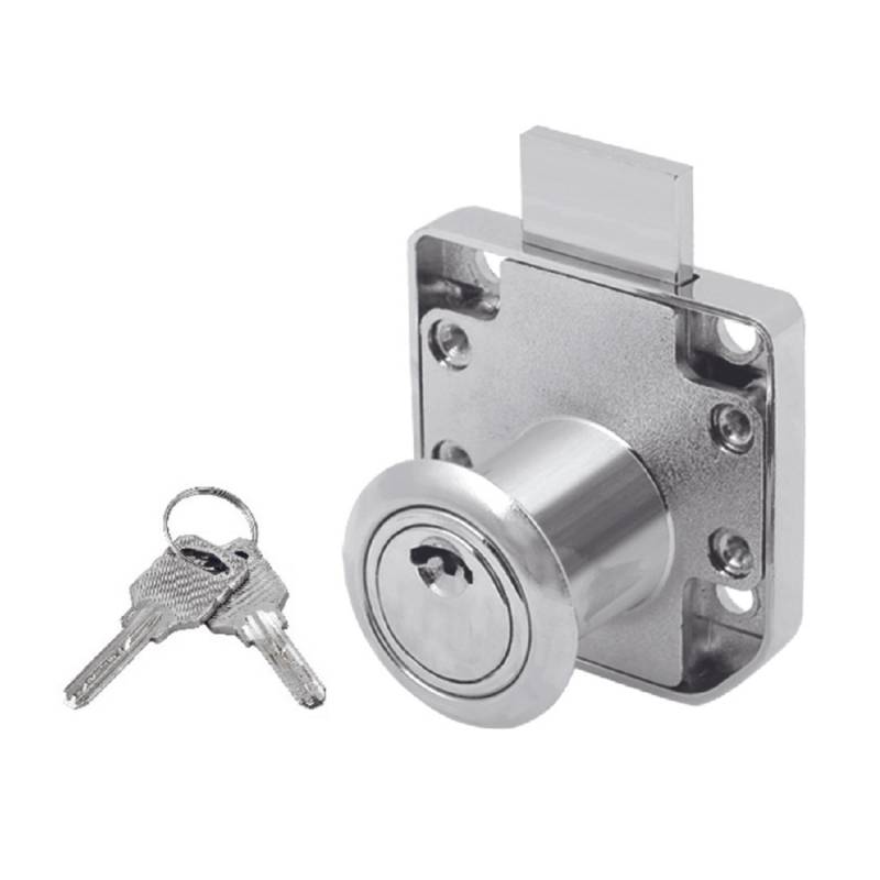 Замок 138 с метал. ключом хром LZ-138-DK 