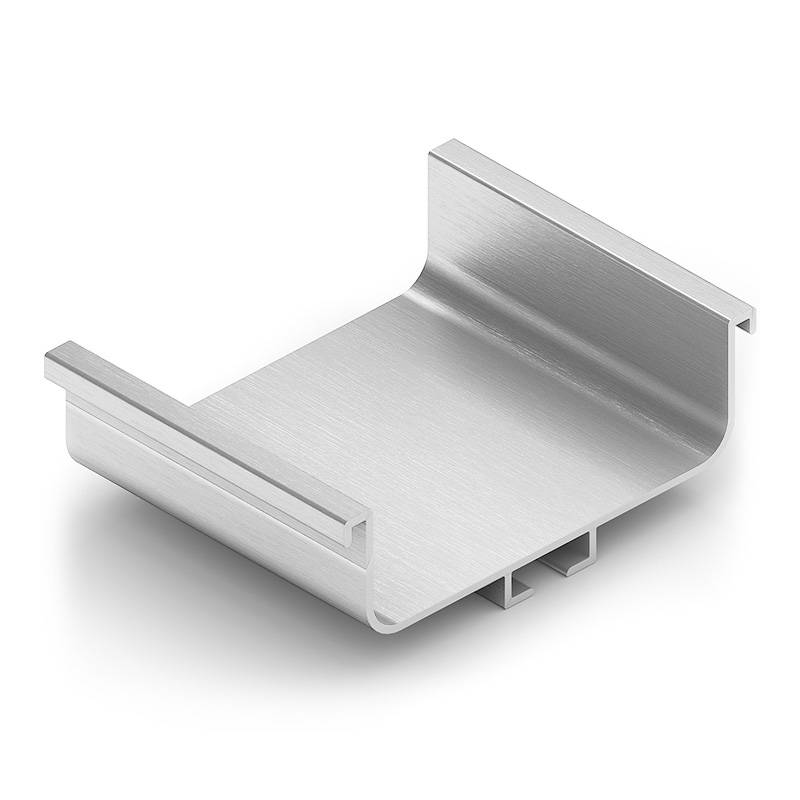  Ручка профильная  C-для нижней базы 4 100 мм Серебро Крац. (Brush) Металл Aristo