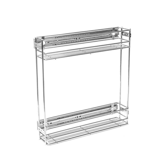 Бутылочница 2 яруса 200 мм бок. крепл. универсальный хром с доводчиком LS2/200B/D Lotti