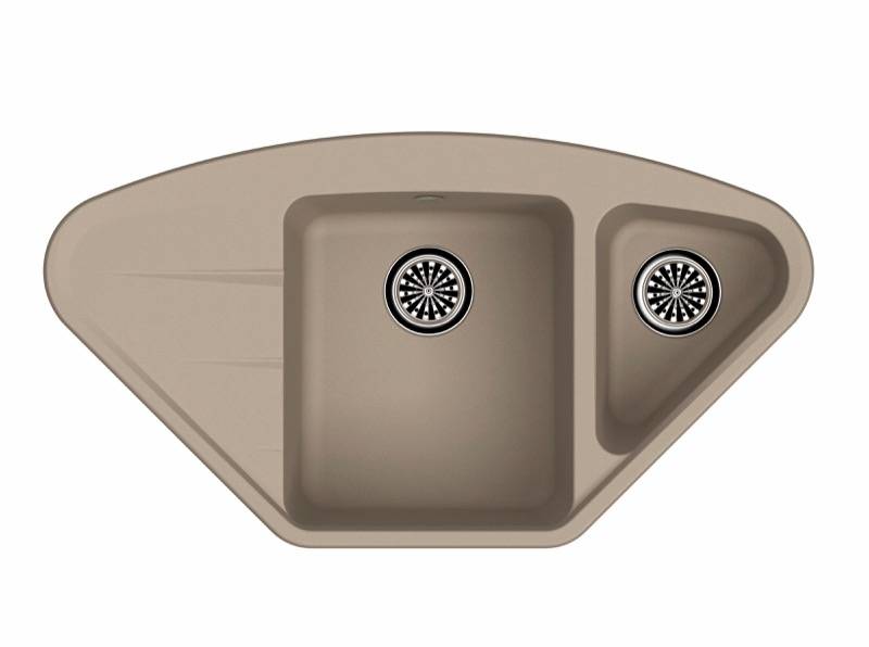 Мойка Wink 80KF Крем 960х520х200мм угловой 1,5 чаши Ewigstein W-80KF 