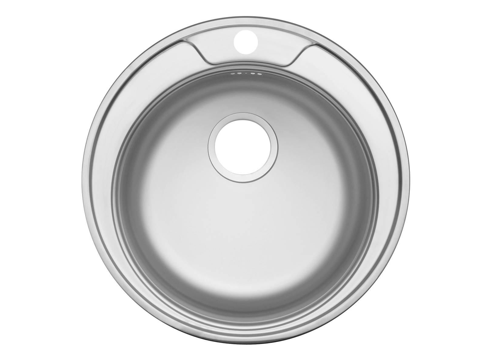 Мойка Фаворит - Матовая 490х490х165мм круглый 1 чаша 0,6 (большой слив) БЕЗ СИФОНА UKINOX FAD490-GT6