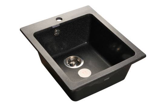 Мойка PRACTIK - Черный 505х430х200мм прямоугольный 1 чаша GranFest P-505 черный 