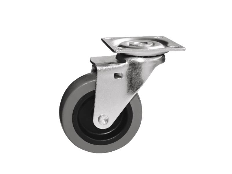 Опора колесная подшибниковая с пятой серый+черный 