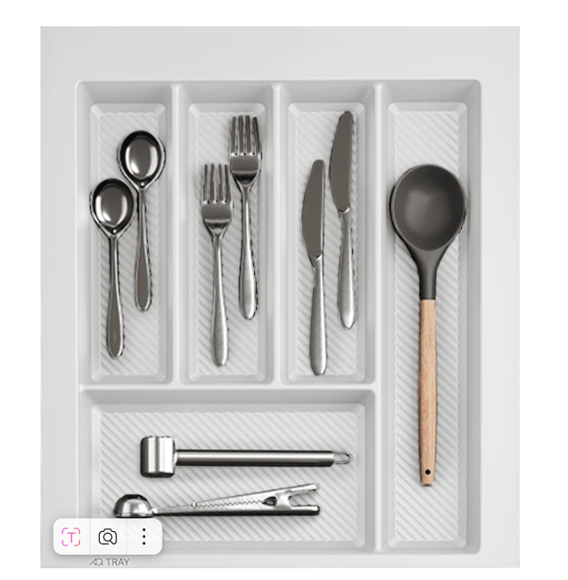 13.0071 Лоток для столовых приборов 450мм белый Tray 400х490мм AQ 