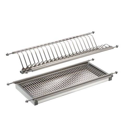 Сушка для посуды двухуровневая 900 мм Нержавеющая сталь Lemax 