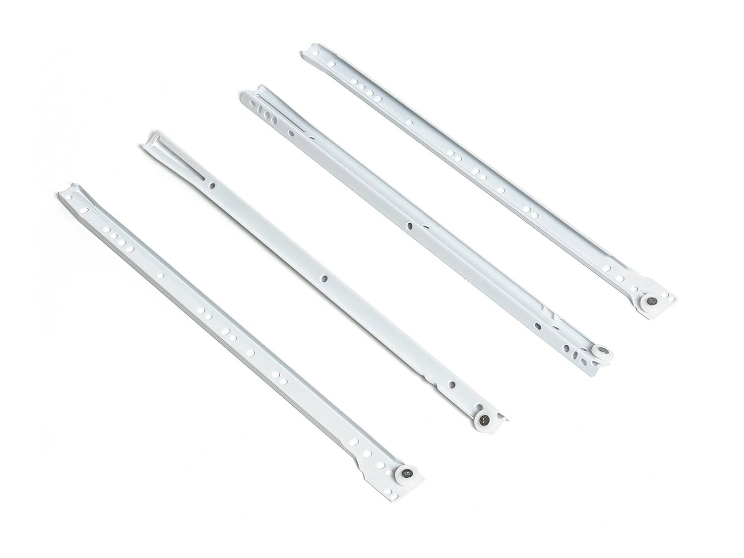 Роликовые направляющие 15х500 мм б/доводчика Белый Samet