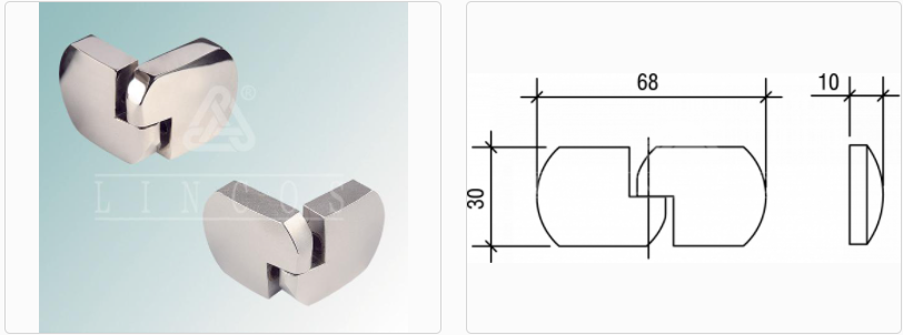 Петля левая СК 12 (04) матовый никель Линкос 