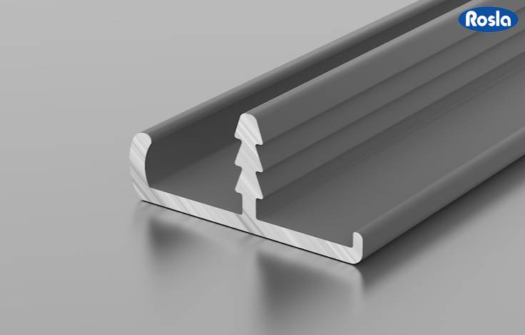 Фасадный профиль Росла ДР 1-03 черный 3 м для 18мм 