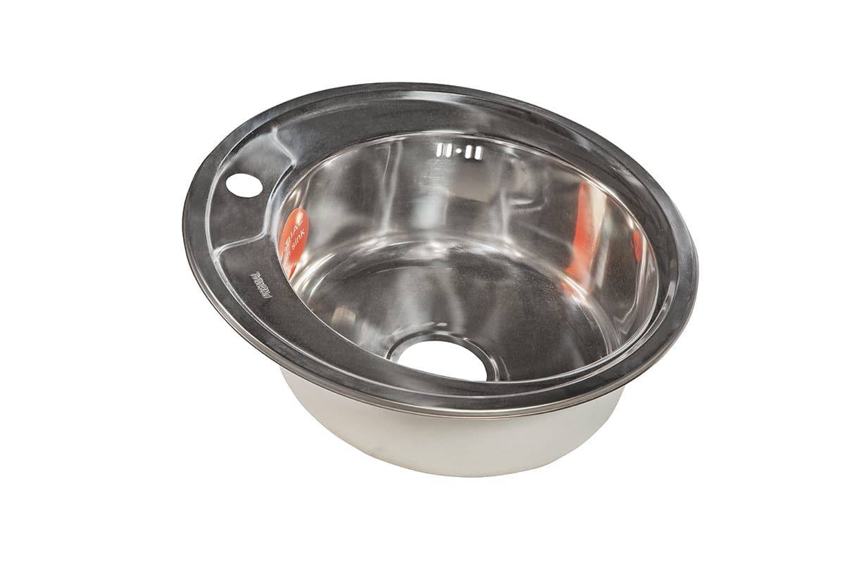 Мойка Premial - Глянец 490х490х180мм круглый 1 чаша 0,6 Premial D490 