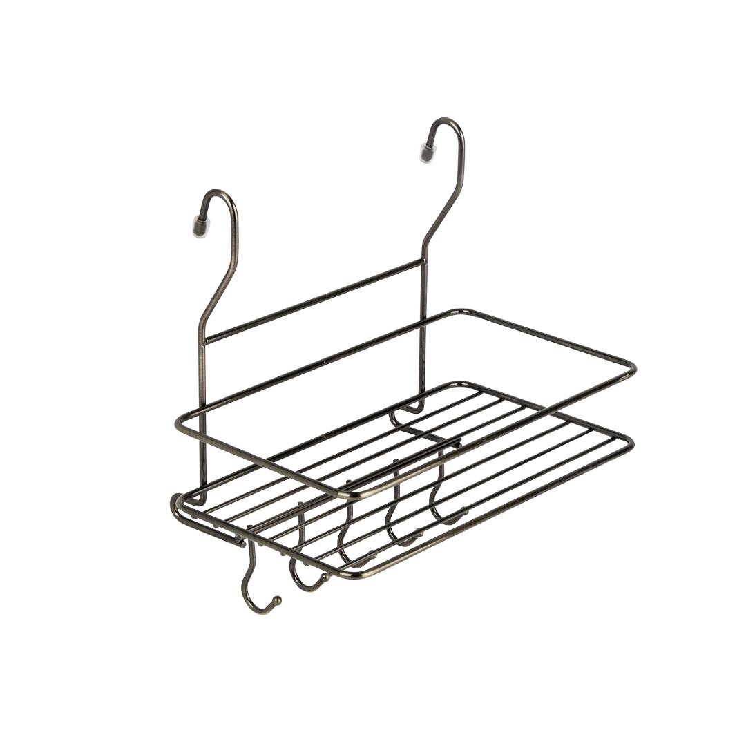Полка одноярусная с крючками 246х251х256 мм бронза MX-403 BA Lemax