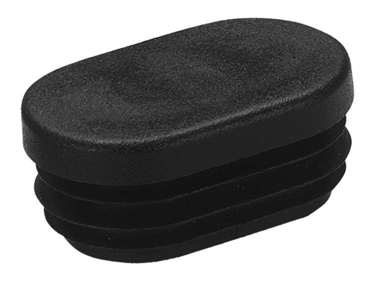 Заглушка пластик д/овальных труб 30х15 внутренняя черный