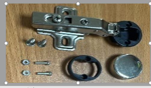 Петля для стекла 110 гр. МИНИ d26 мм Накл. никель (загл. хром) 