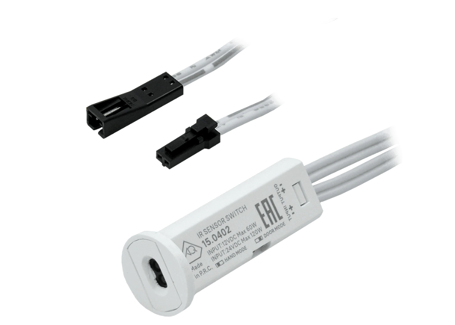 15.0402 Выключатель 3 функции: Дверь/Рука/Диммер белый 12/24V / 60/120W  AQ 