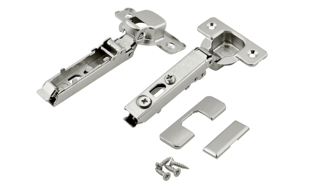 08.0182 Петля  Накладная AQ V2 со Шнек. регулир. Без монтажной планки б/пружины P2O никель 