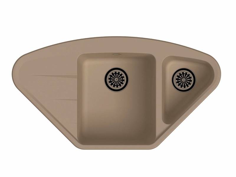Мойка Wink 80KF Темно-бежевый 960х520х200мм угловой 1,5 чаши Ewigstein W-80KF 