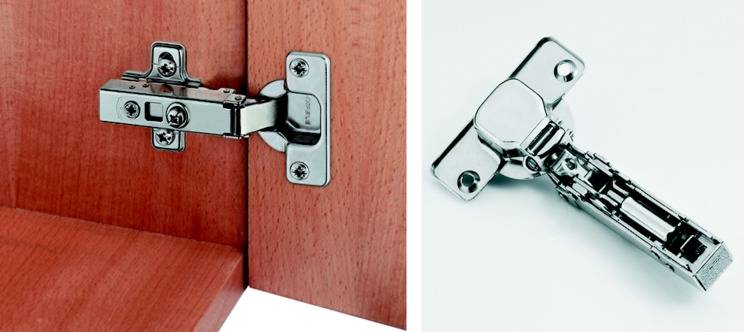 Петля 105гр. Накладная Hafele Metalla-SM New с/довод Clip-On никель +планка 311.71.513 