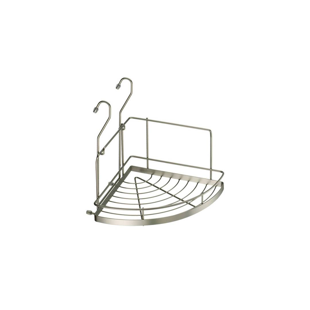 Полка одноярусная угловая малая 235х260х280 мм никель матовый YJ-G301A NM Lemax