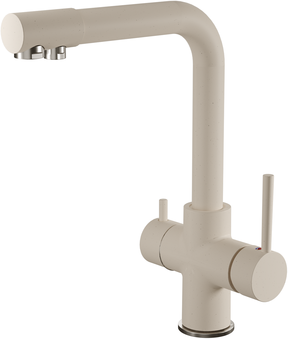 Z-5423 Смеситель 5423 D-35 мм Белый Г-образный - GranFest 