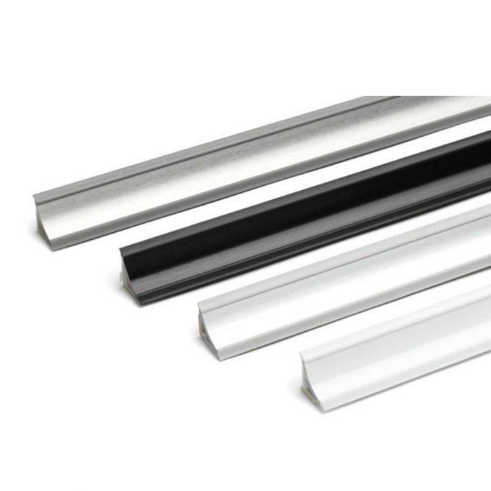 Плинтус Алюминий - Дженерик Эконом - 3 000мм пластик Рехау 