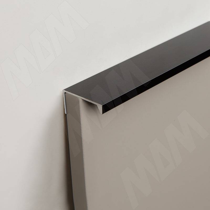  Ручка Профильная Г-обр. 3 000 мм Черный матовый Металл Каре