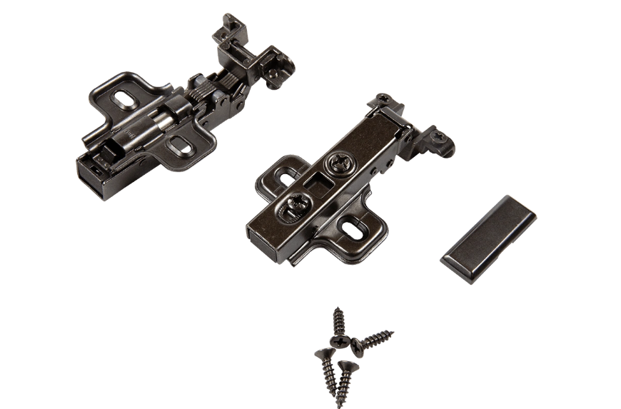 08.0164 Петля для AL-рамок  Накладная AQ с/довод Clip-On черный +планка 08.0168 3D 