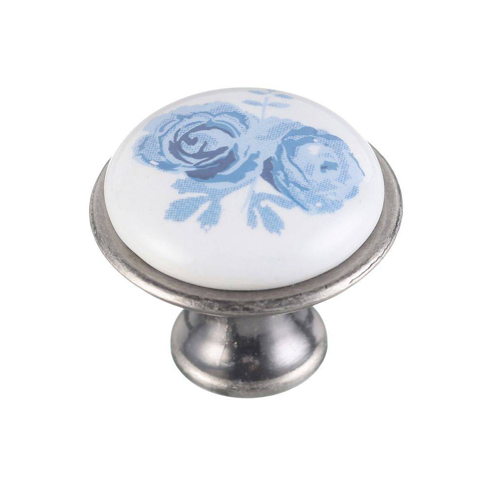 GP-0728-J4-А-07 Ручка кнопка Античное серебро Керамика GTV