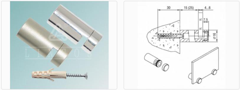 Держатель 5.27 L=25 мм (04) матовый никель Линкос 