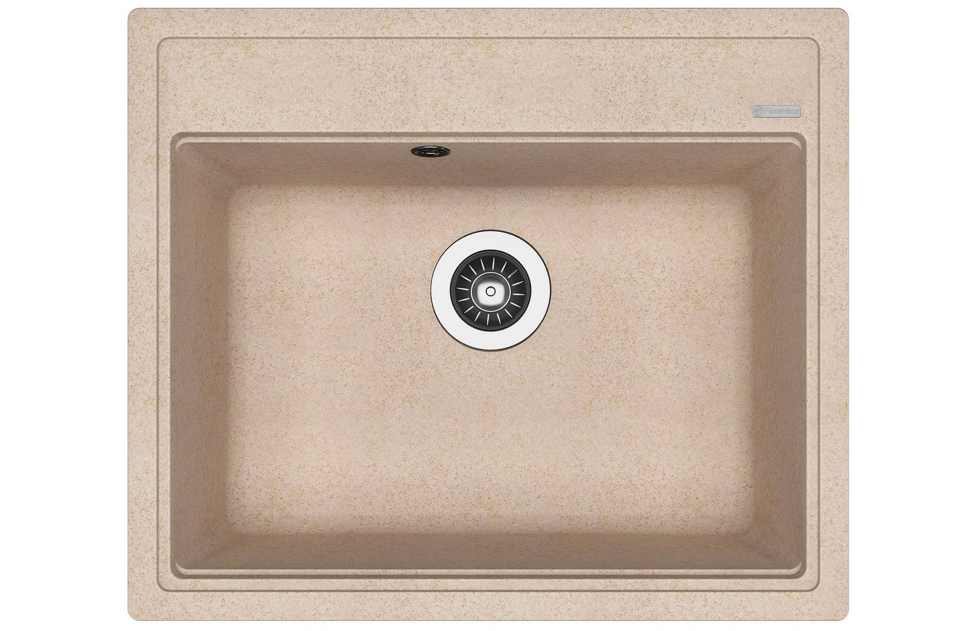 Мойка Липси 860 Песочный 600х510х200мм прямоугольный 1 чаша Florentina 20.120.D0600.107 