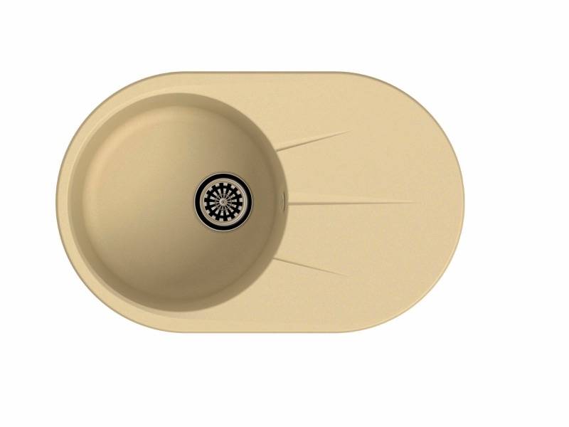 Мойка Rund 50F Бежевый 750х480х200мм овальный 1 чаша Ewigstein 50F 