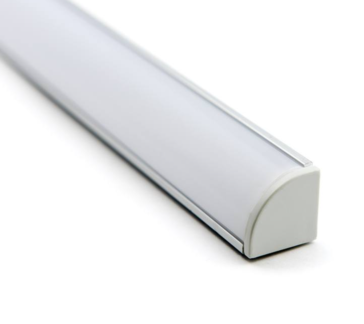 Профиль для светодиодной ленты накладной угловой 16х16х2000 мм алюминий (анодир.) 