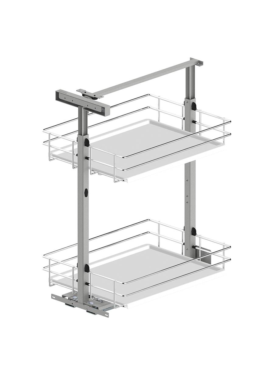 Корзина выкатная 200 мм бок. крепл. Хром/Белый WE30.0029.08.374 REJS 