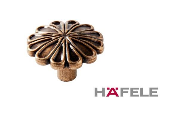 120.01.028 Ручка кнопка Античная бронза Металл Hafele