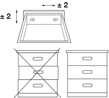 Фурнитура для юстировки Hafele 039.60.709 лицевых панелей белый 