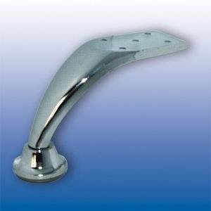 Опора FF A 125 120 мм для мягк. мебели изогнутая хром 