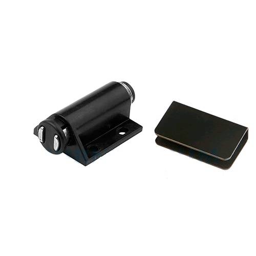 Магнитная защелка одинарная без петли черный 