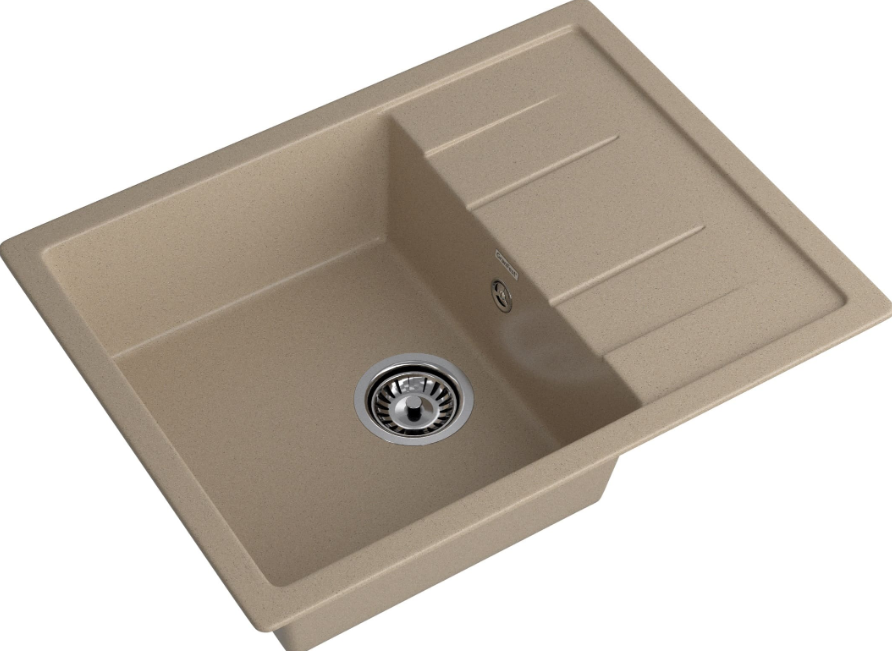 Мойка QUADRO - Песочный 650х500х200мм прямоугольный 1 чаша GranFest Q-650L песочный 
