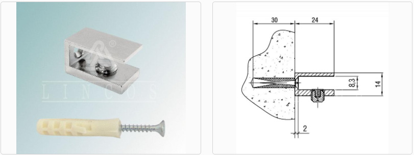Кронштейн 3.20 L=24 мм (03) - никель Линкос 