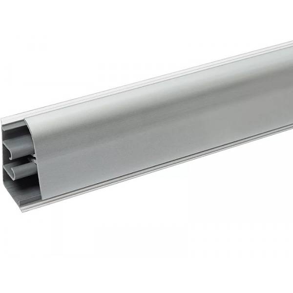 Плинтус Серебро Матовое 116М АР740 - 4 200мм пластик Korner 