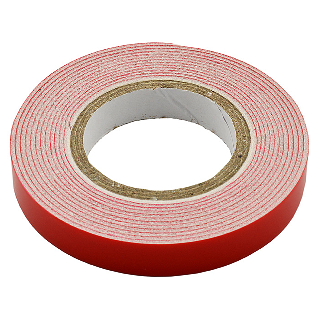 Скотч двухсторонний для зеркал 19х50м красный