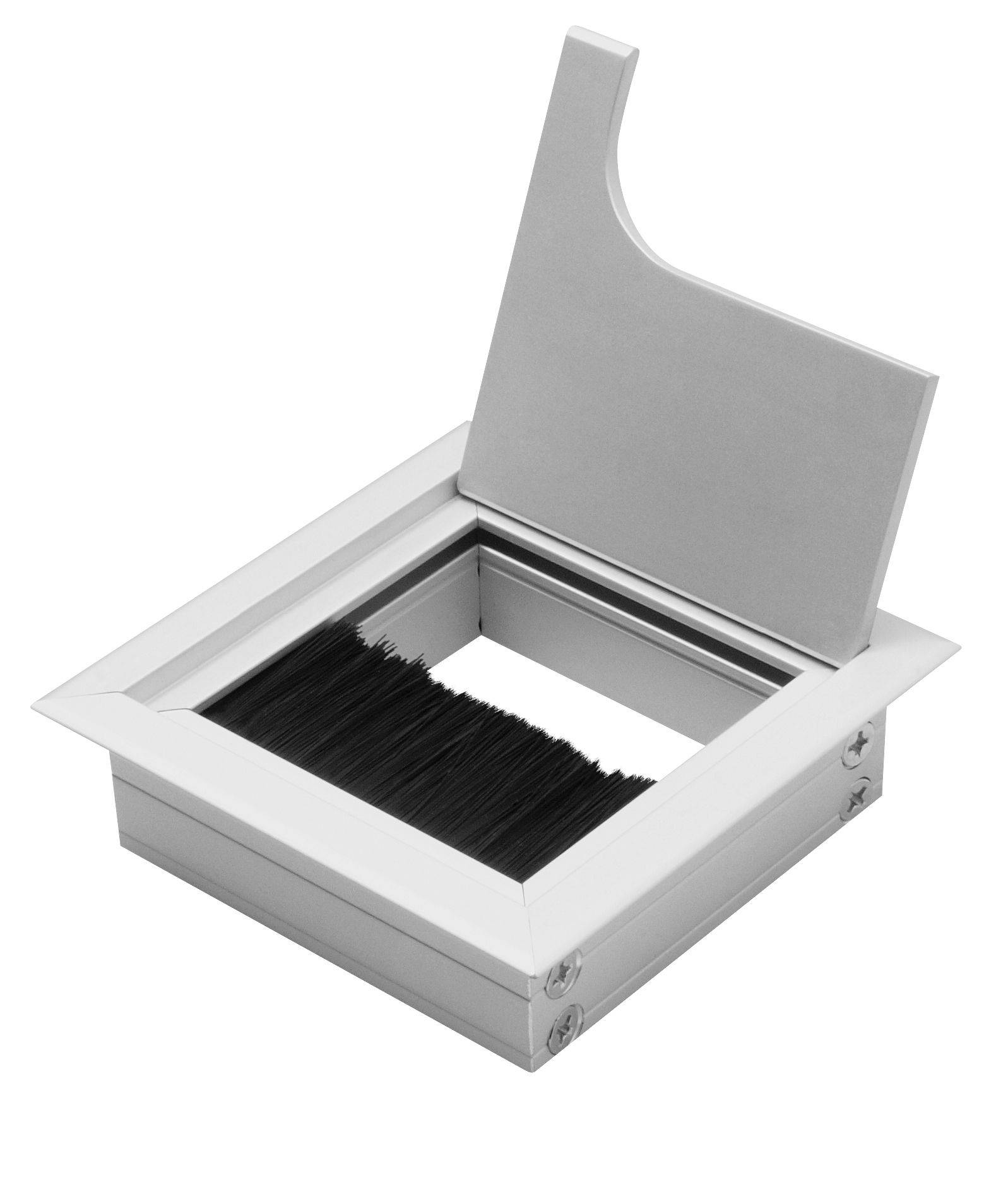 14.0003 Розетка для комп. столов 80х80 Ordi хром матовый Алюминий