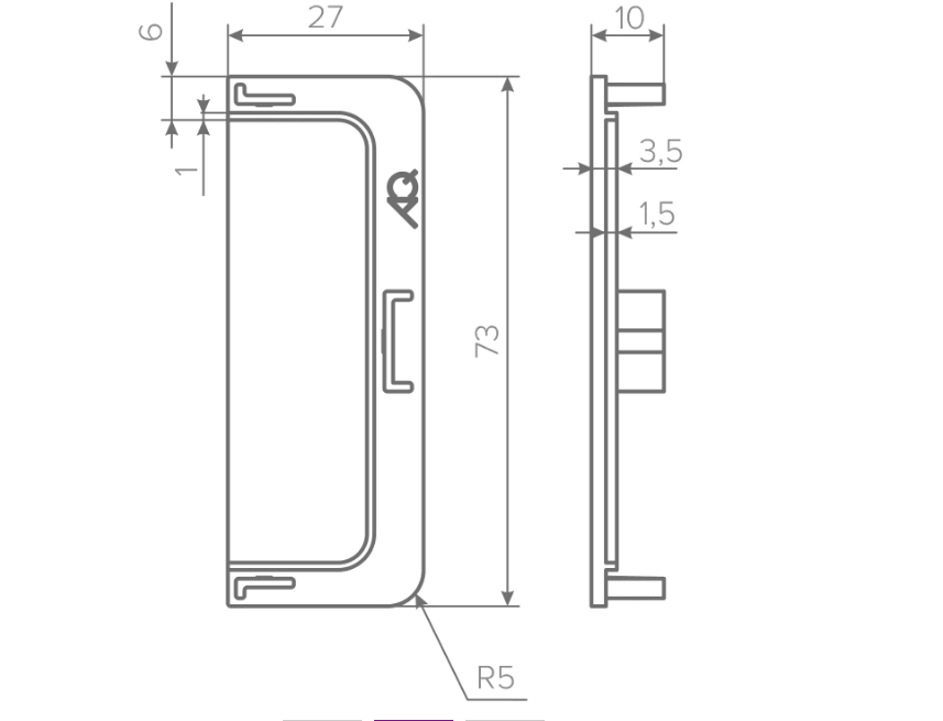 02.0136 Заглушка закрытая (Глух) Универсальный Золото AQ для С 
